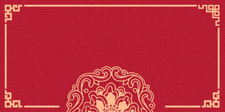 红色复古中式底纹纹理婚礼喜庆边框背景
